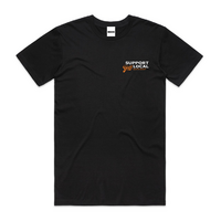 Boarders Support Your Local Black Mens Tee