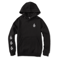 Volcom Iconic Stone Black Youth Pullover Hoodie