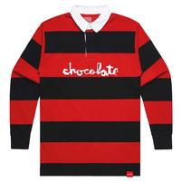 Chocolate Chunk Black Red Mens Rugby Jersey
