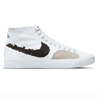 Nike SB Blazer Court Mid Premium White Black White Mens Skateboard Shoes