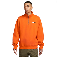 Nike SB 1/4-Zip Safety Orange Unisex Skate Sweatshirt Fleece
