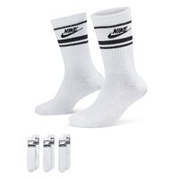 Nike Everyday Essential White Black Unisex Crew Socks 3 Pack