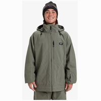 Quiksilver 10K Dryflight Live Wire Dusty Olive Mens Snowboard Jacket