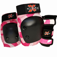 Exite Youth Pink Camo 3 Pack Skateboard Pads Set