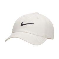 Nike Club Unstructured Swoosh Off White Unisex Strapback Cap