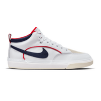 Nike SB React Leo Premium White Midnight Navy Red Unisex Skateboard Shoes