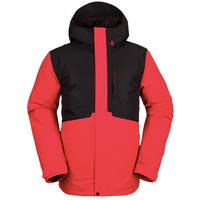 Volcom 17 Forty Insulated Red Combo Mens 10K 2022 Snowboard Jacket