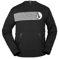 Volcom Let It Storm Black Mens 2023 Snowboard Riding Crew