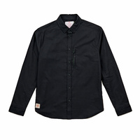 Globe Foundation Black Long Sleeve Button Up Mens Shirt