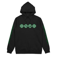 Independent Stacked Black Youth Pop Hoodie