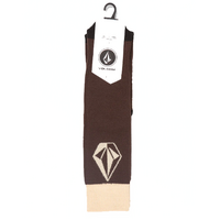 Volcom Synth Brown Mens Snowboard Socks