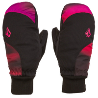Volcom Bistro Black Red Womens Snowboard Mitts