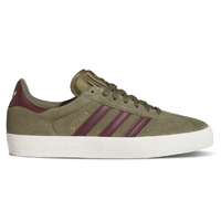 Adidas Gazelle ADV Olive Maroon White Mens Skate Shoes