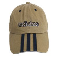 Adidas Embroidered Tan Baseball Cap Hat Used Vintage