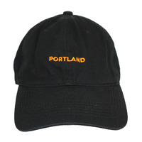 Portland Embroidered Black Cap Used Vintage
