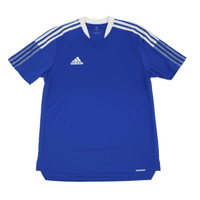 Adidas Football Jersey Blue Large T-Shirt Used Vintage