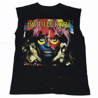 David Lee Roth World Tour Band Printed Medium T-Shirt Used Vintage