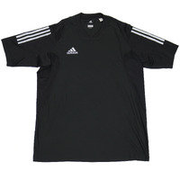 Adidas Football Sport Shirt Black Large T-Shirt Used Vintage