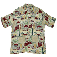 Holiday Cuban Patterned Cocktail Button up
