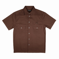 Passport Stay Connected Sparky Chocolate Mens Short Sleeve Shirt