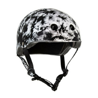 S1 Lifer Certified Black White Tie Dye Skateboard Helmet