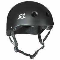S1 Mega Lifer Certified Black Matte Skateboard Helmet