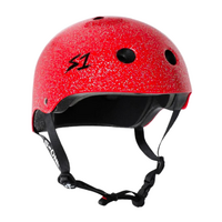 S1 Lifer Certified Red Glitter Skateboard Helmet