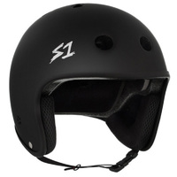 S1 Retro Lifer Certified Matte Black Skateboard Helmet