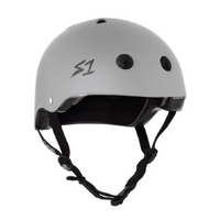 S1 Lifer Certified Matte Light Grey Skateboard Helmet