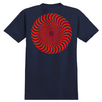 Spitfire Classic Swirl Overlay Navy Mens Short Sleeve Tee