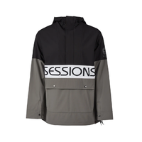 Sessions Chaos Pullover Black Mens 10K 2020 Snowboard Jacket