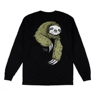 Welcome Sloth Black Sage Mens Long Sleeve Tee