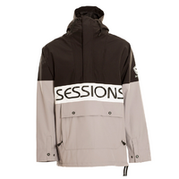 Sessions Chaos Pullover Anorak Black Mens 10K 2021 Snowboard Jacket