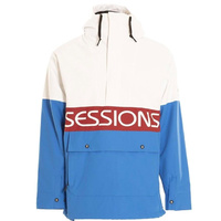 Sessions Chaos Pullover Anorak Blue Mens 10K 2021 Snowboard Jacket