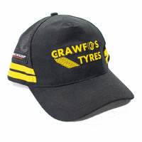 Crawfo's Tyres Black Snapback Trucker Cap Used Vintage