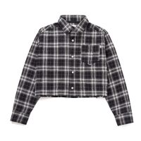 HUF Crop Black Womens Flannel Shirt