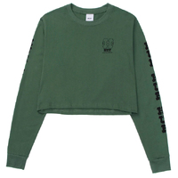 HUF Wheelie Longsleeve Crop Sage Womens Tee