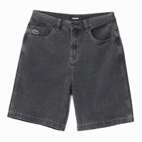 X-Large Baggy Bull Denim 91 Washed Black Shorts