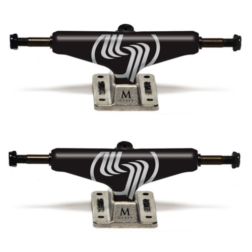 Silver M-Class Hollows Black Skateboard Trucks