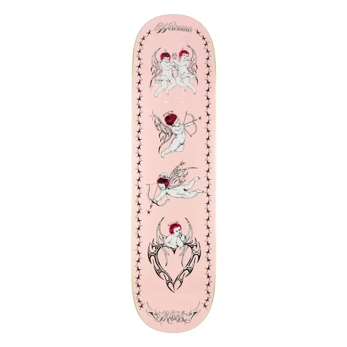 Welcome Cherubs on Island Pink 8.375" Skateboard Deck