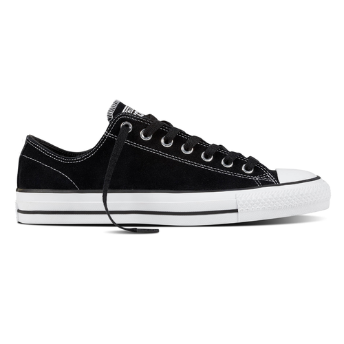 Converse CTAS Pro Ox Black Black White Mens Suede Skateboard Shoes [Size: 6]