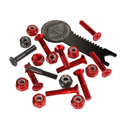 Independent Precision Red Black 1" Phillips Deck Bolts