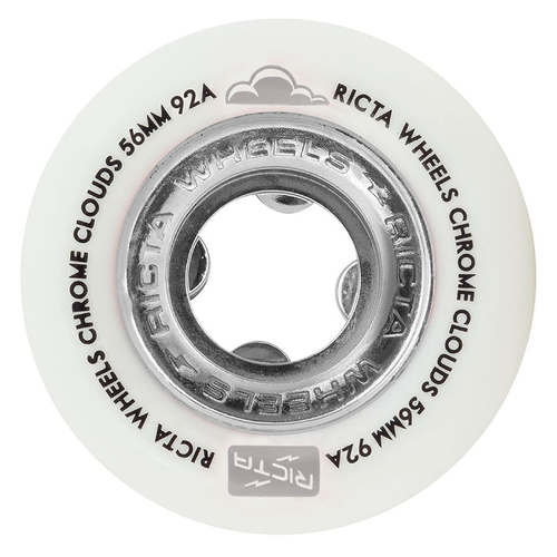 Ricta Clouds White Chrome 56mm 92a Skateboard Wheels