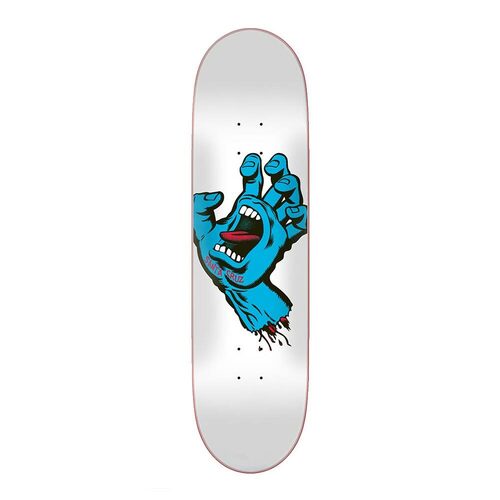 Santa Cruz Screaming Hand White 8.25" Skateboard Deck