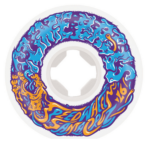 Santa Cruz Slime Balls Vomit Mini II White 56mm 97a Skateboard Wheels