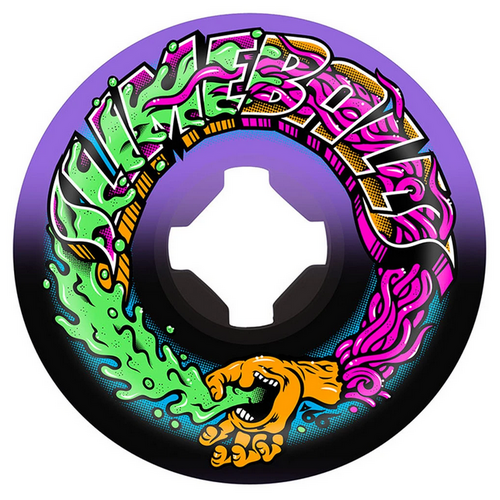 Santa Cruz Slime Balls Greetings Purple Black 53mm 99a Skateboard Wheels