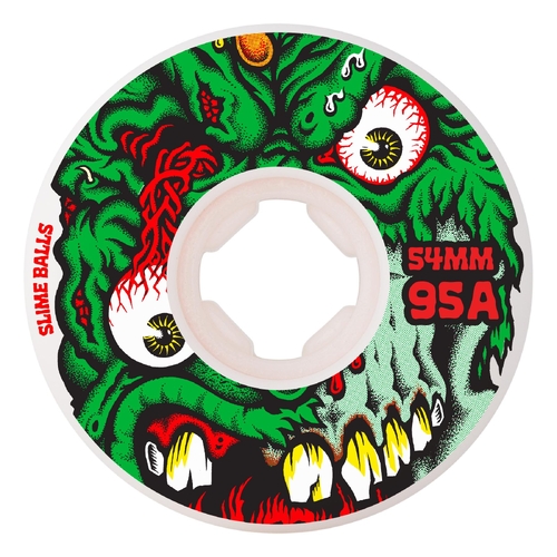 Slimeballs Rob Roskopp White 54mm 95a Skateboard Wheels
