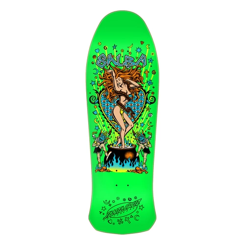 Santa Cruz Salba Witch Doctor Lime 10.4" Reissue Skateboard Deck Collectable