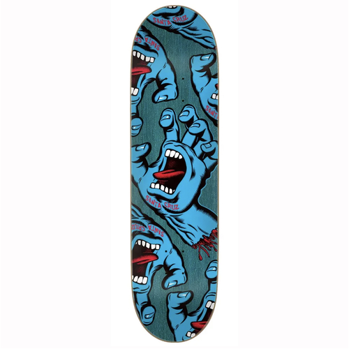 Santa Cruz Crowded Hand Blue 7.5" Skateboard Deck