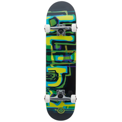 Blind Logo Glitch Green Yellow 7.875" Complete Skateboard